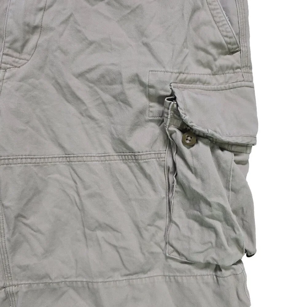 Polo Ralph Lauren Beige Cargo Shorts Men's Size 40 Pockets Belt Loops Outdoor